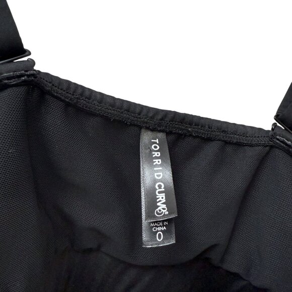 Torrid Sports Bra Top Large (0 Torrid) Black Swim Workout Padded - Picture 3 of 7